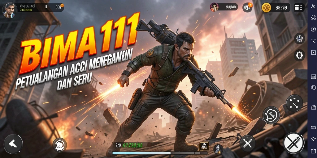 Screenshot menampilkan karakter beraksi menghadapi musuh di BIMA11.