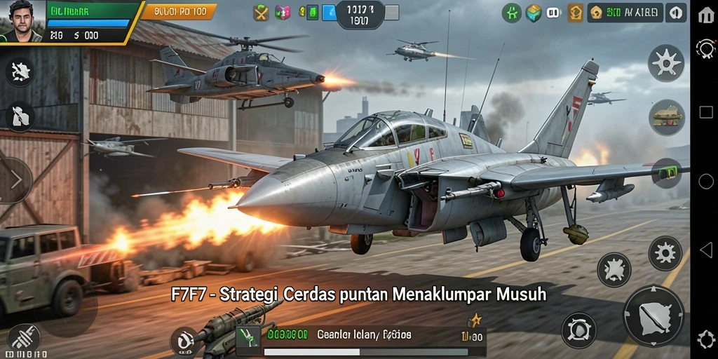 Tangkapan layar gameplay menarik dari F7F7 yang menunjukkan pertempuran strategi.