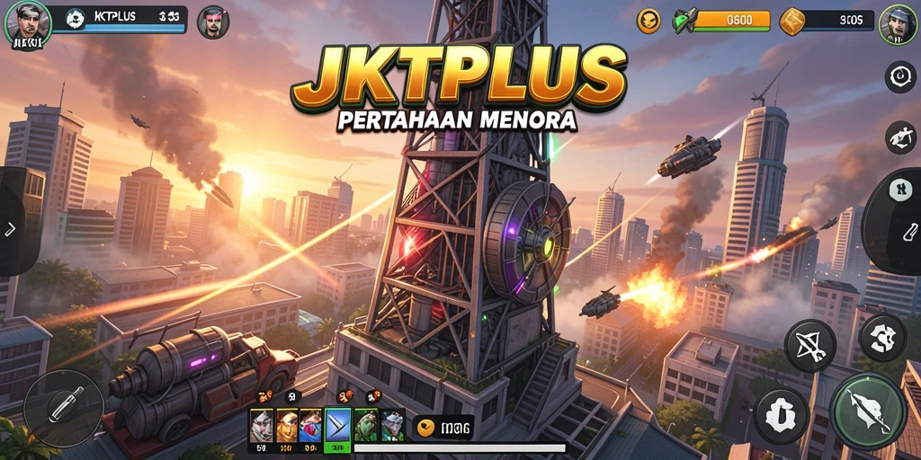 Tampilan gameplay mendebarkan dari <strong>JKTPLUS</strong>, game Tower Defense yang seru.