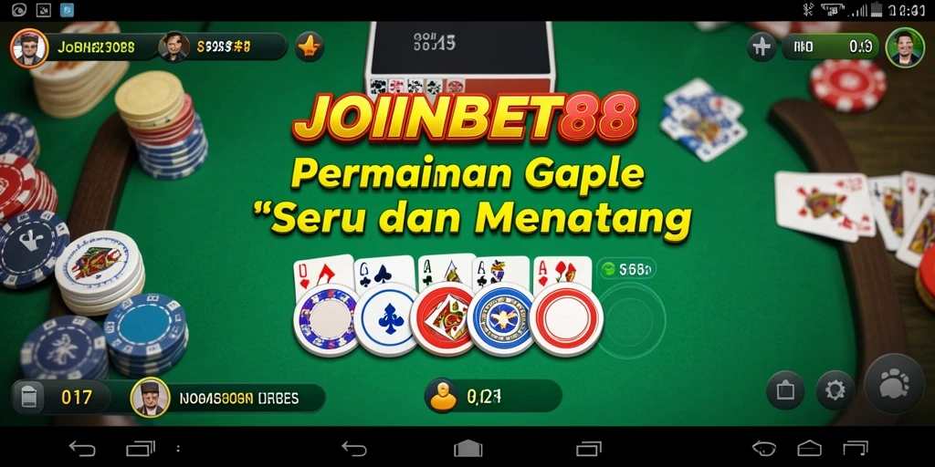 Tampilan gameplay Gaple yang menarik dan interaktif di JOINBET88.