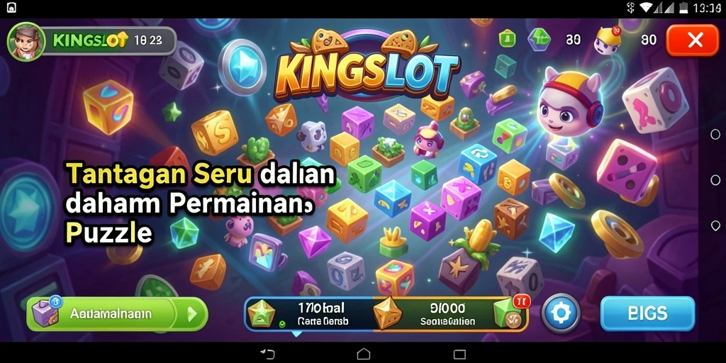 Screenshot gameplay KINGSLOT menampilkan tantangan puzzle yang menarik.