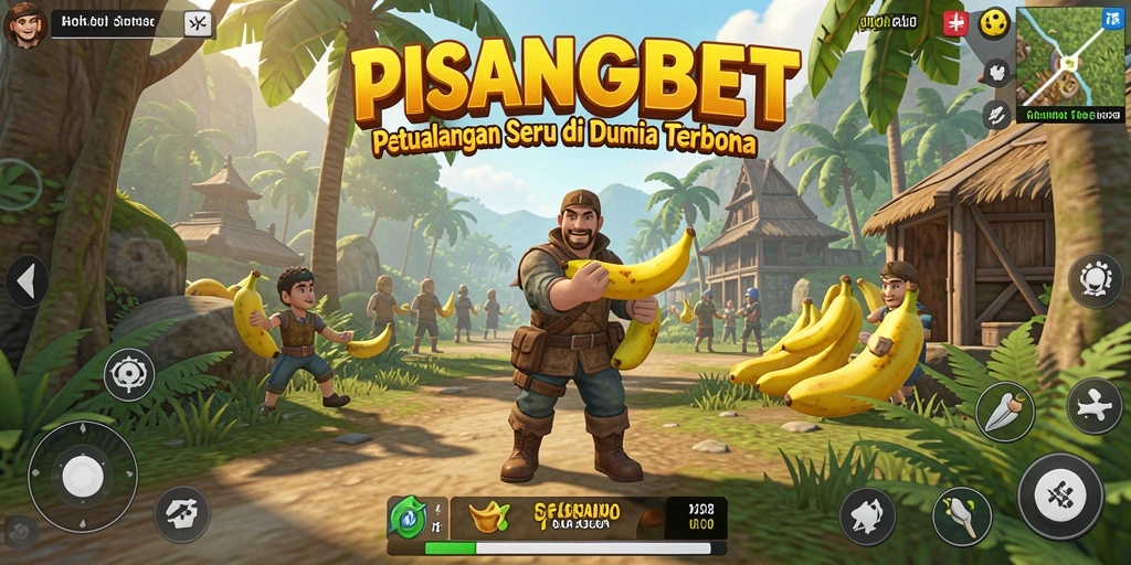 Screenshot gameplay PISANGBET menampilkan petualangan di dunia terbuka yang indah.