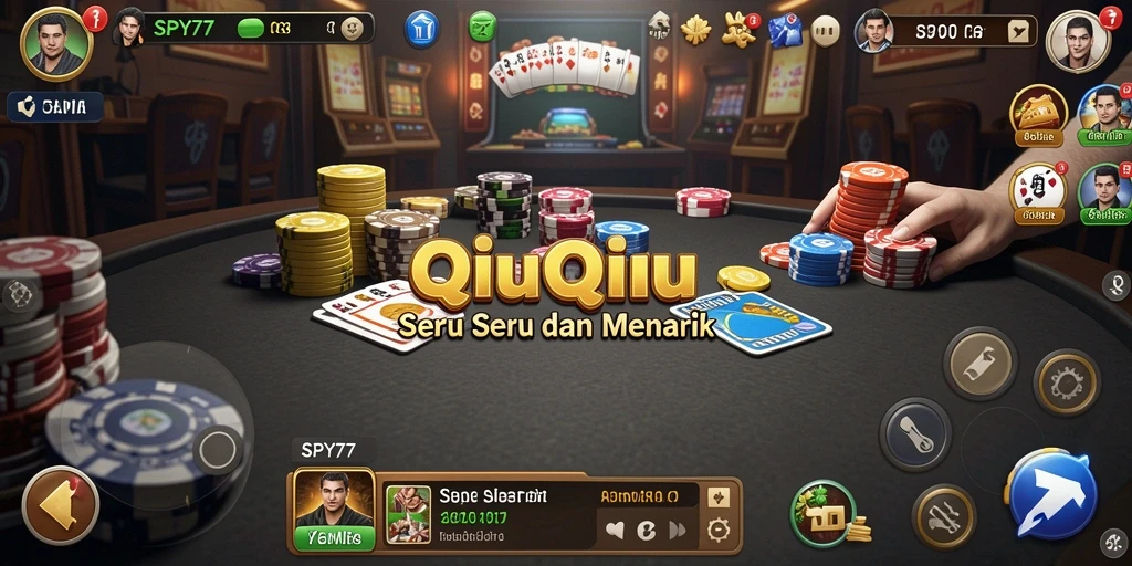 Screenshot gameplay seru SPY77 yang menampilkan aksi QiuQiu.