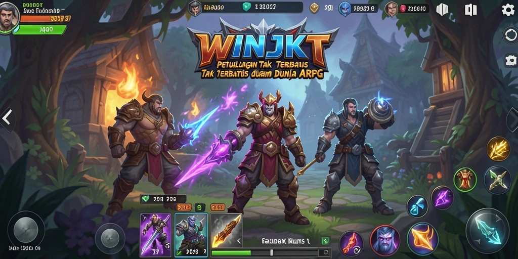 Tangkapan layar utama WINJKT menampilkan aksi seru dalam gameplay ARPG.